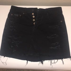 American Eagle Black-Jean Skirt